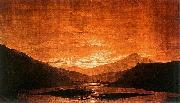 Caspar David Friedrich Mountainous River Landscape oil painting on canvas